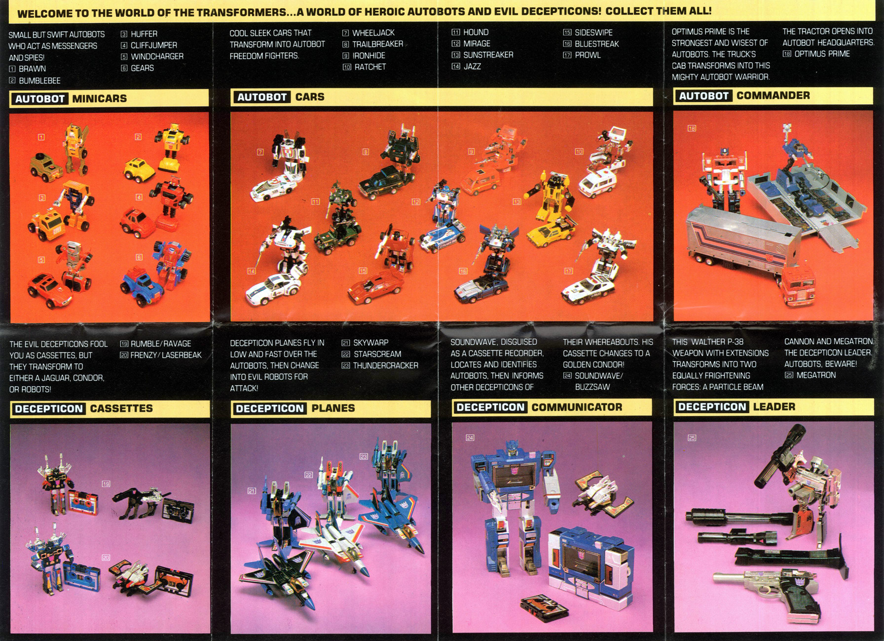 original transformers toys 1984