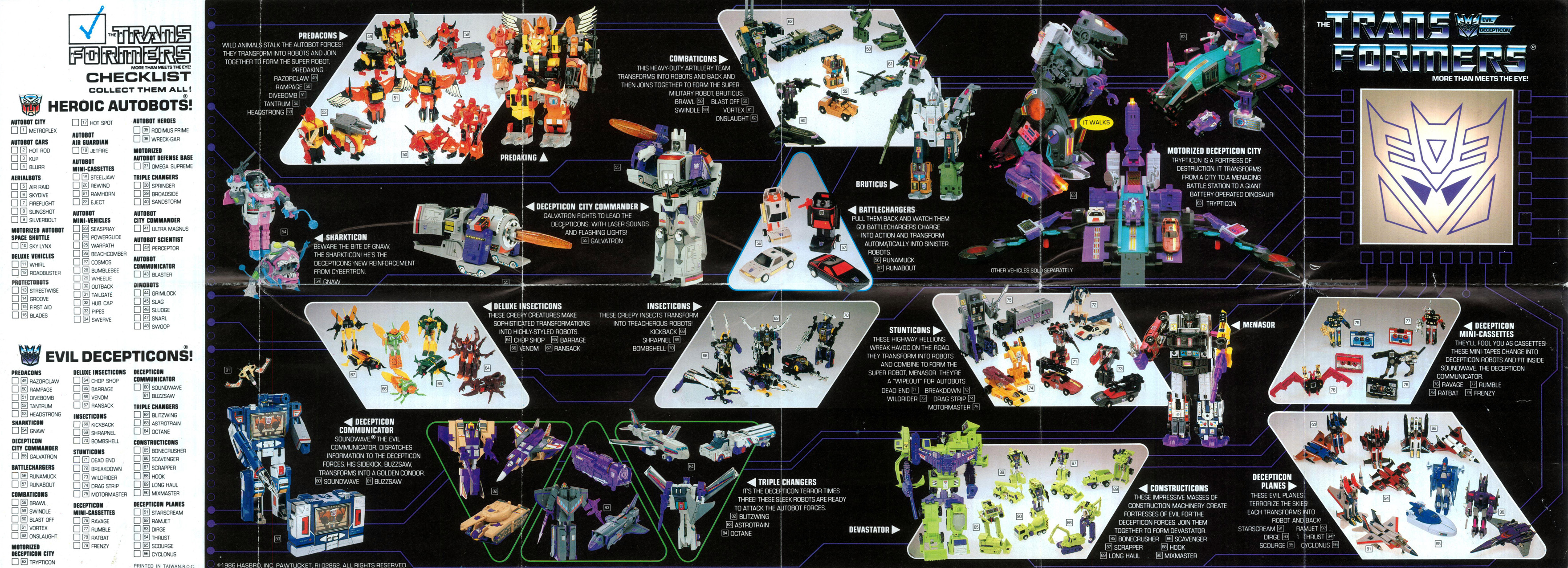 original g1 transformers toys