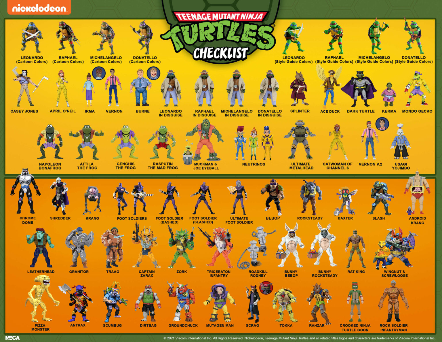 NECA Teenage Mutant Ninja Turtles Catalogs 2023 2024 Comic Con Dates
