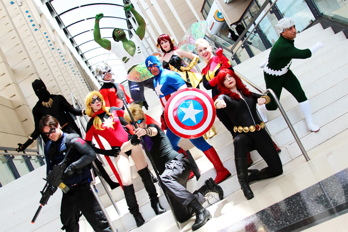 Cosplayers at comic convention