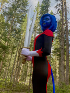 Female Nightcrawler cosplay