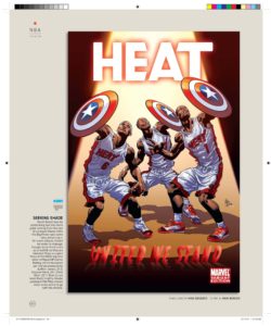 2010 ESPN The Magazine NBA Preview Marvel Cover - United We Stand - LeBron James, Dwyane Wade and Chris Bosh of the Miami Heat