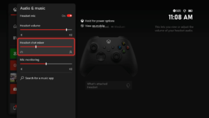 Xbox One Headset chat mixer setting