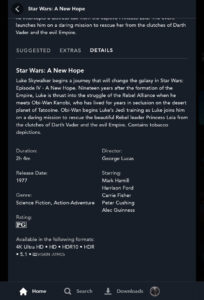 Star Wars in 4K Ultra HD, HDR, Dolby Vision & Atmos