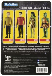 Funko Reaction Star Trek figure - Beaming Captain Kirk card back