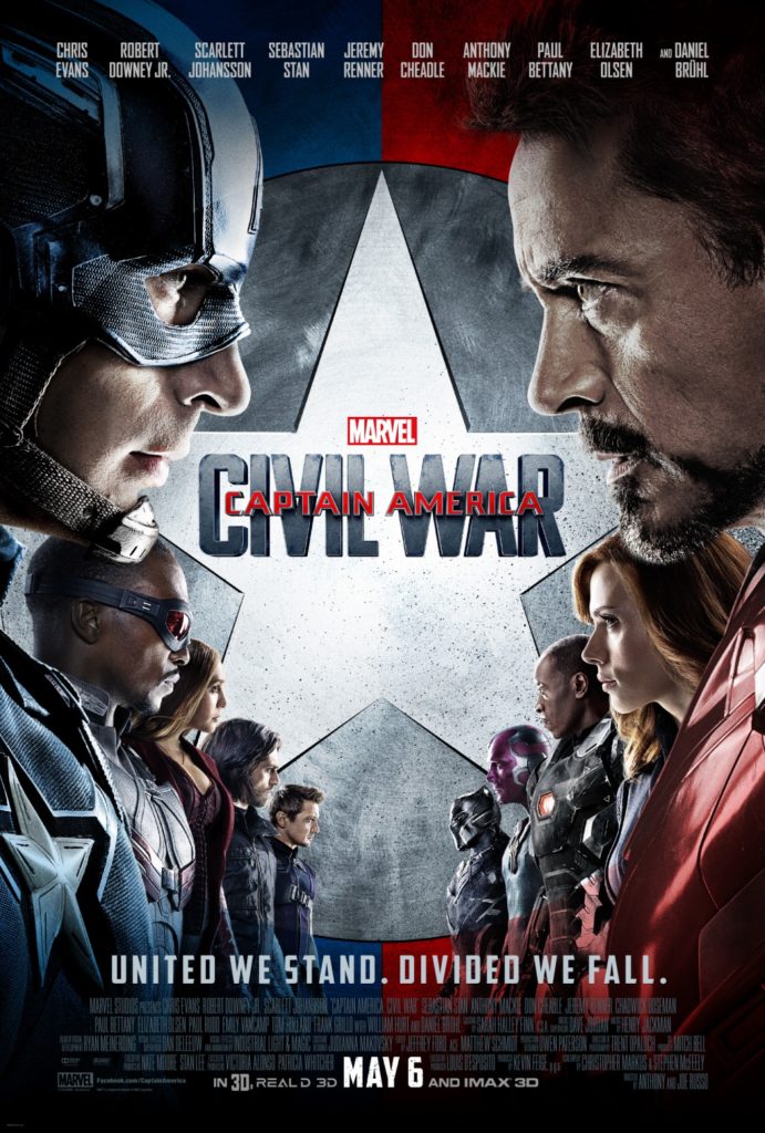 Marvel Cinematic Universe Captain America Civil War Movie Poster 691x1024 
