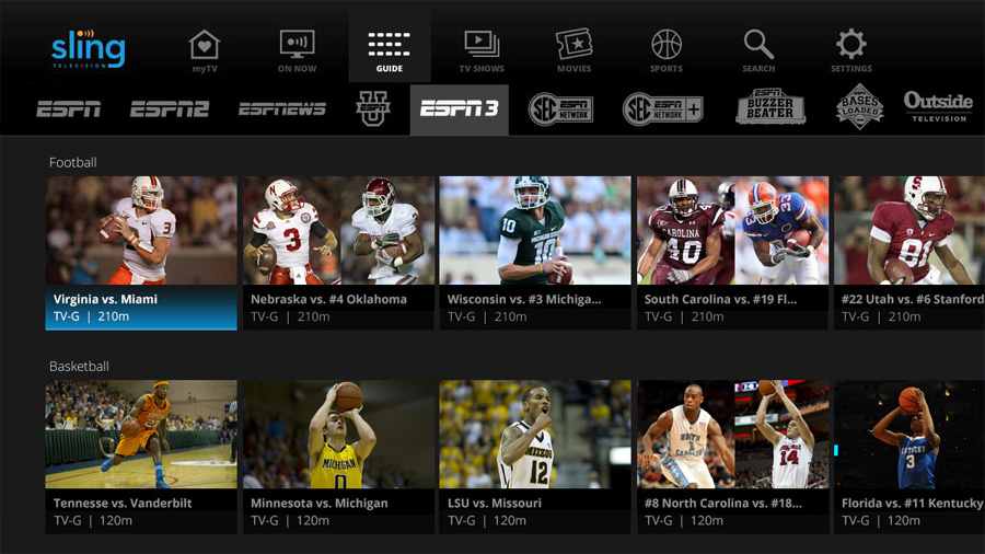Sling TV Watch ESPN channels