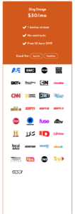 Sling TV Orange Channels
